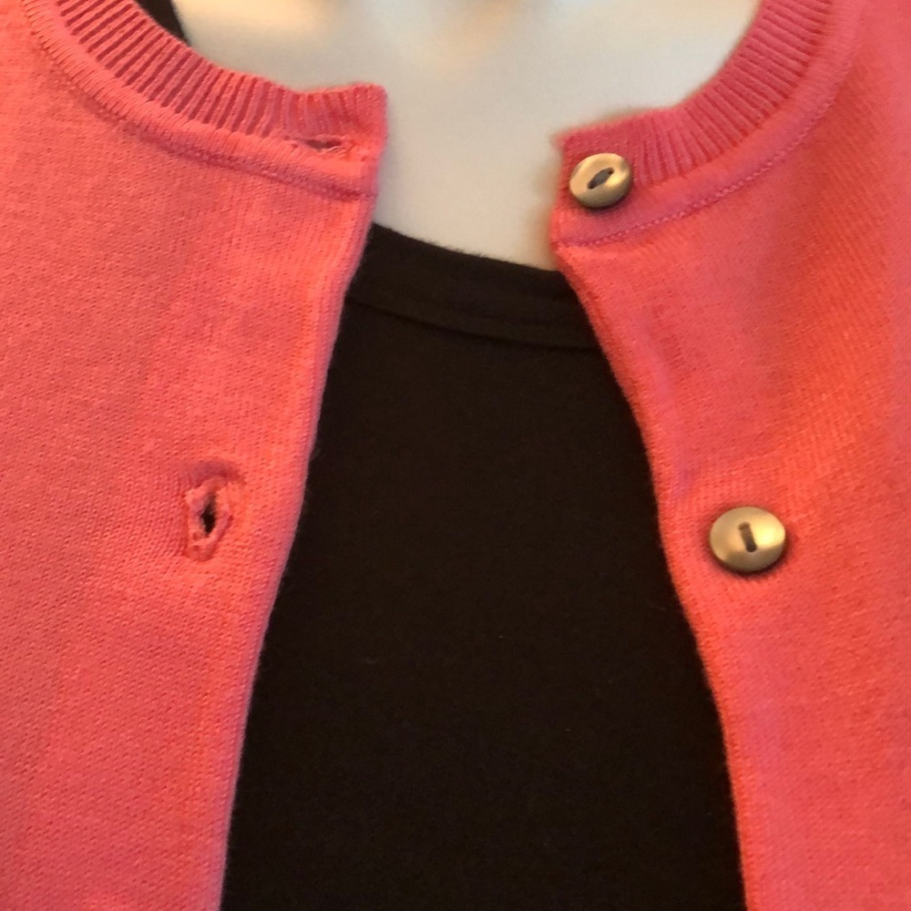 CHARTER CLUB CARDIGAN Lightweight SWEATER in Coral NWOT sz L - Picture 2 of 5